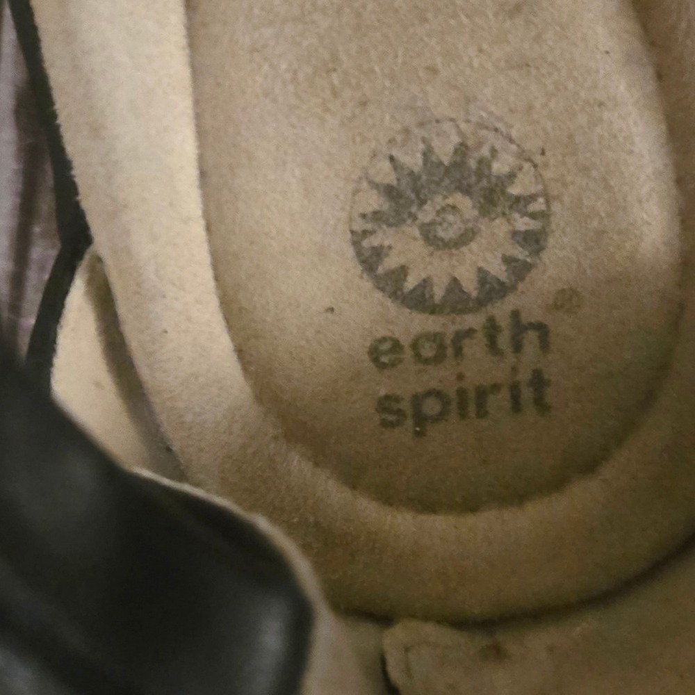 Sz 11 Womens Earth Spirit Black Vegan Leather Crisscross Strap Back Zip Sandals - Picture 9 of 10